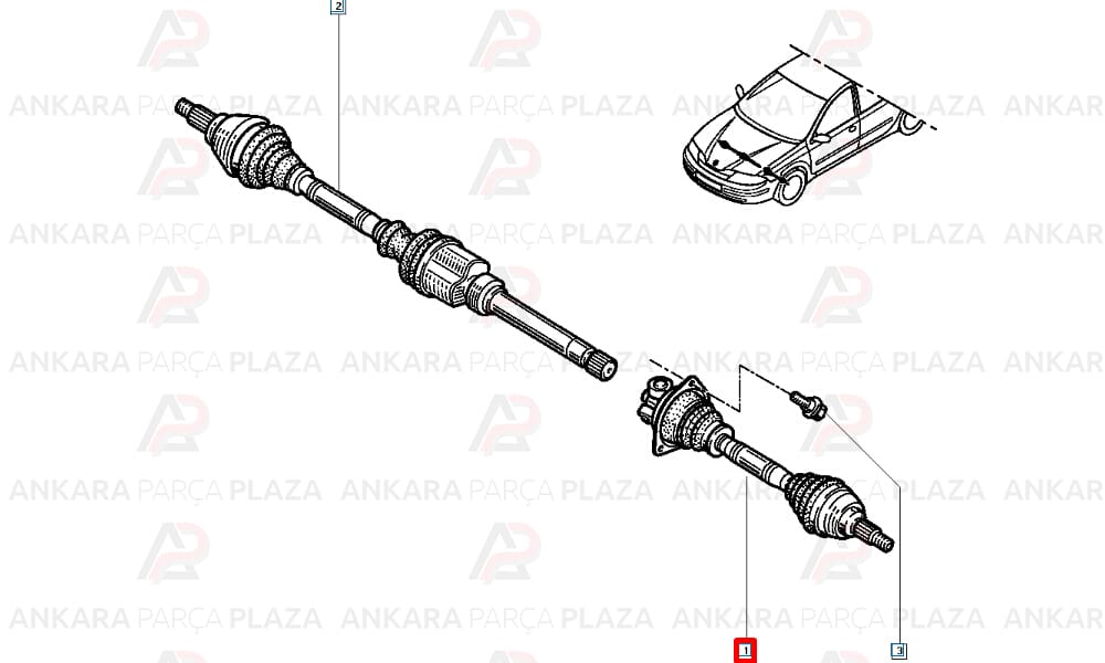 Ön Aks Sol Laguna 2 1.6 16V 8200014107