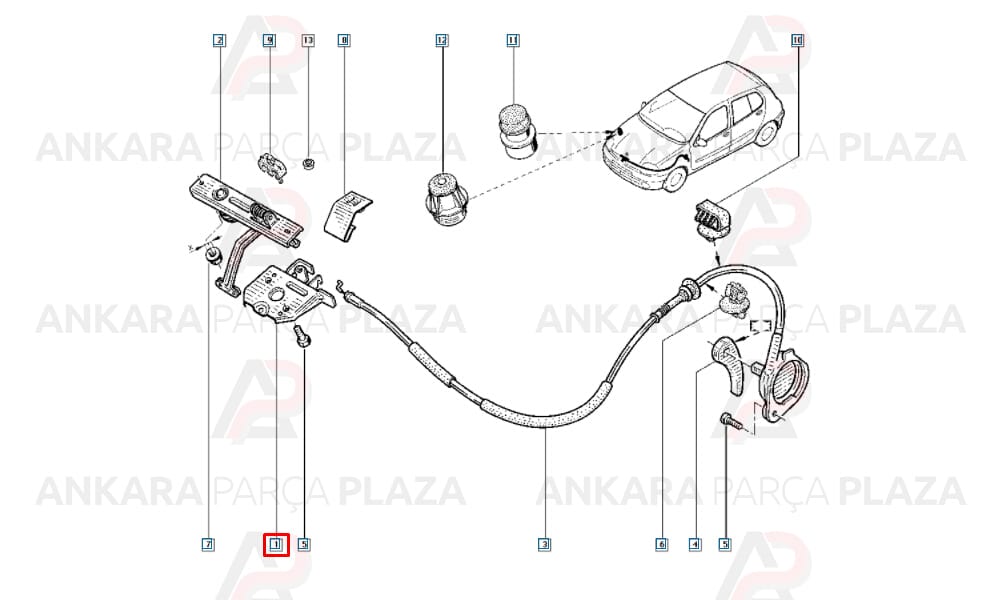 Motor Kaput Kilidi Soketlı Megane 2 2003 >