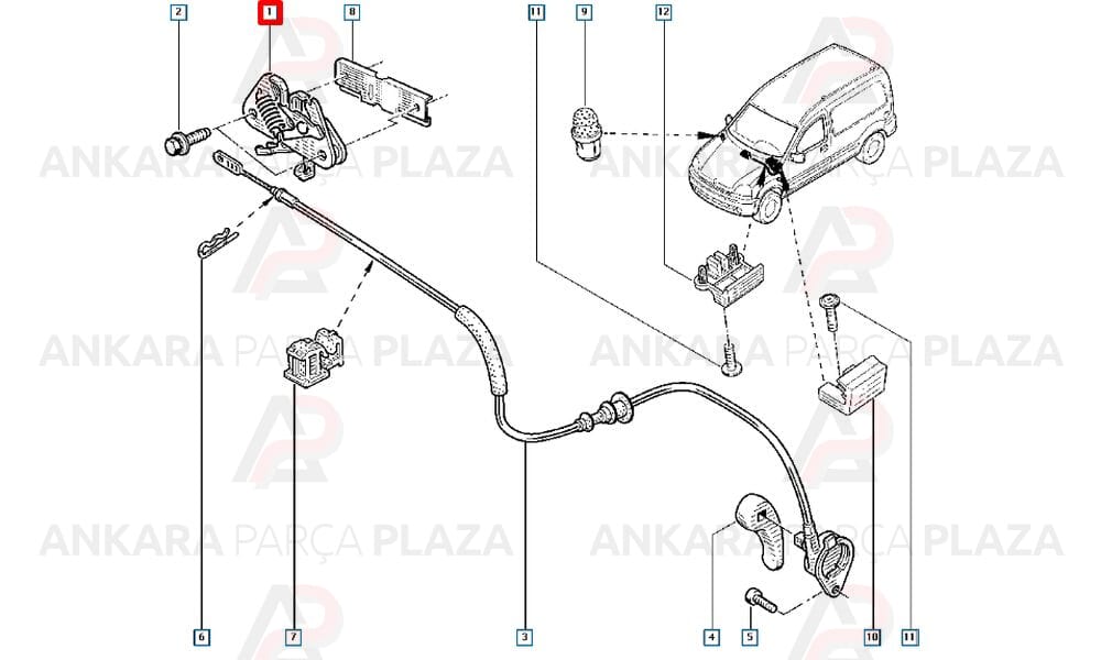 Kaput Kilidi Kangoo 2 8200247950