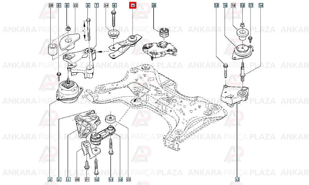 Motor Takozu Sağ Renault Laguna 2 Velsatis Espace 4 2001>