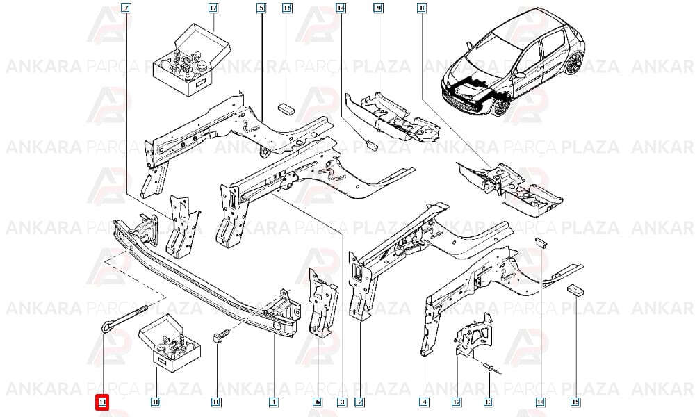 Dacia Sandero Çeki Demiri Dekar