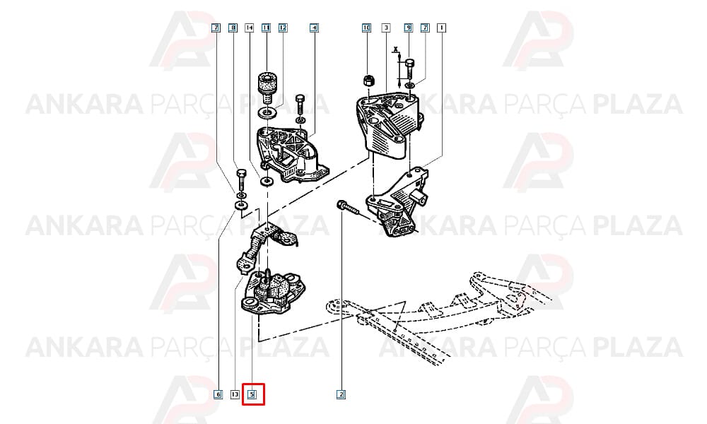 Motor Takozu Sağ Yağlı İpli Megane 1 Scenic 1 Rx4 F9Q