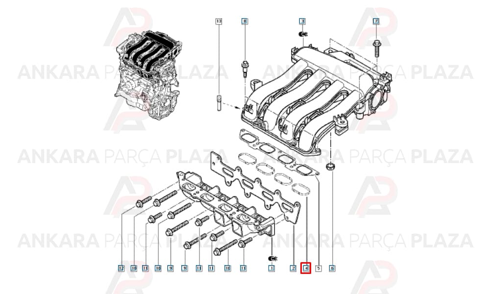 Megane Clio Laguna Logan 1.4 16V -1.6 16V Emme Manifold Contası Victor Reinz
