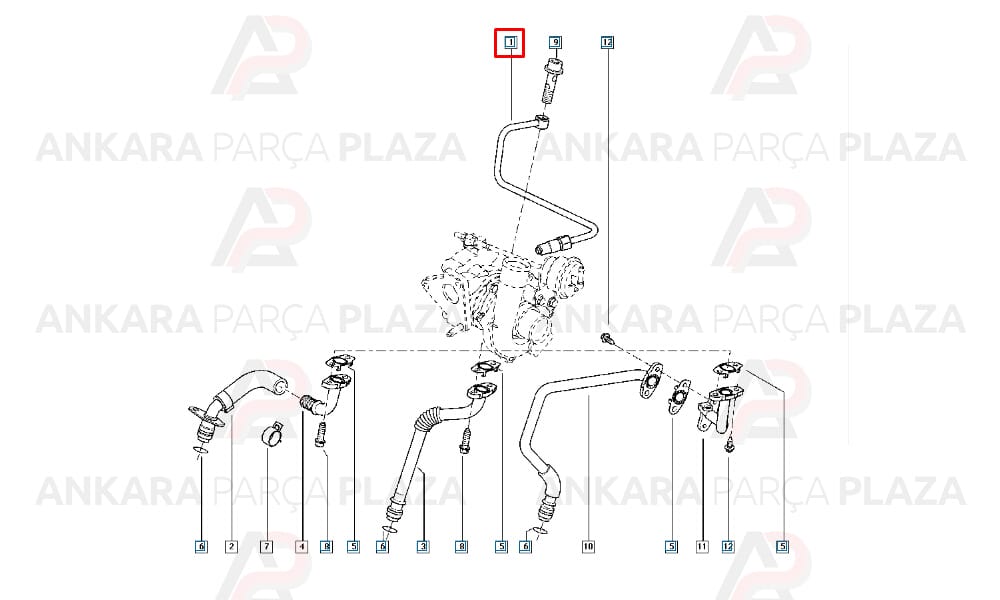 Turbo Yağlama Borusu Megane 2 8200286155