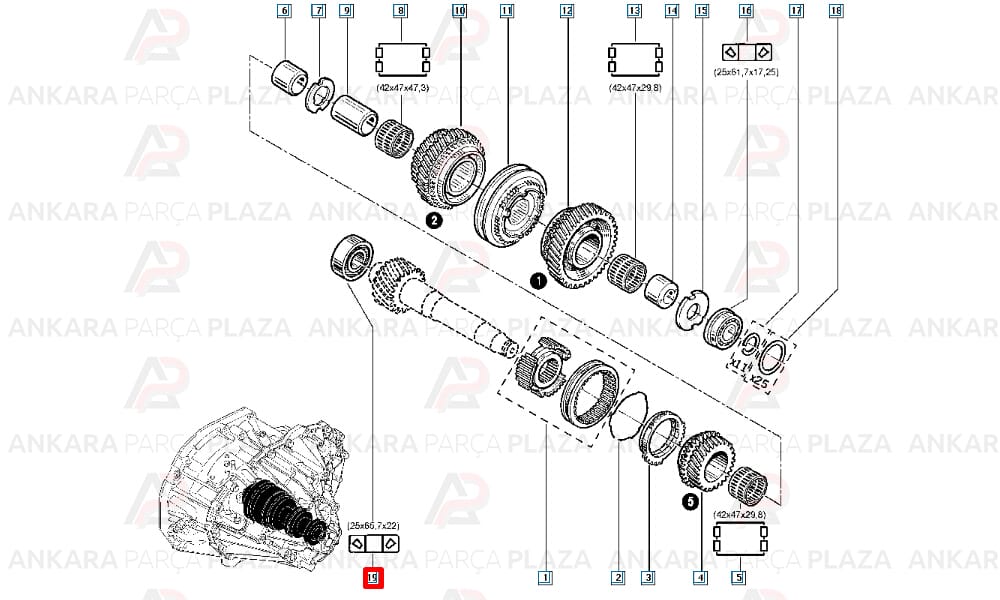 Trafic 2 Espace 4 Laguna Master Şanzıman Grup Bilyası Orijinal 8200298117