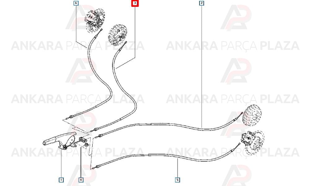 Renault Clio El Fren Teli Sağ Kampana Cavo
