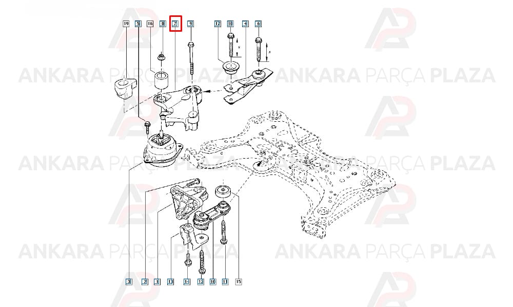 Motor Takoz Burcu Laguna 2 1.9 Tdı F9Q