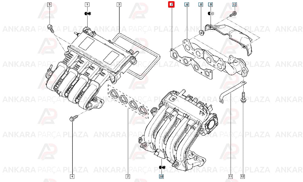 Egzoz Manifold Contası Clio 2 3 Twingo 1.2 16V D4F