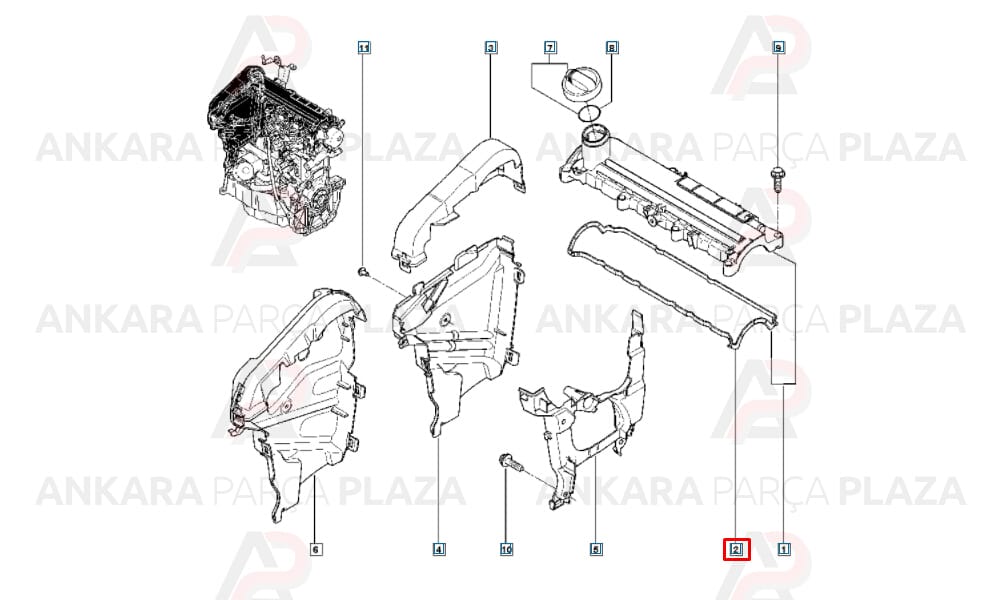 Subap Kapak Contası Clio 2 3 Kangoo Megane 2 3 Fluence Symbol Duster Logan Sandero Laguna 3 1.5Dcı K9K