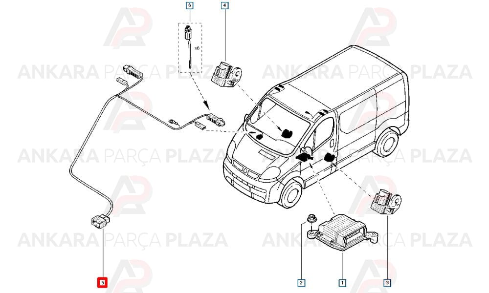 Hava Yastık Tesisat Kablosu Trafic 2 8200320769