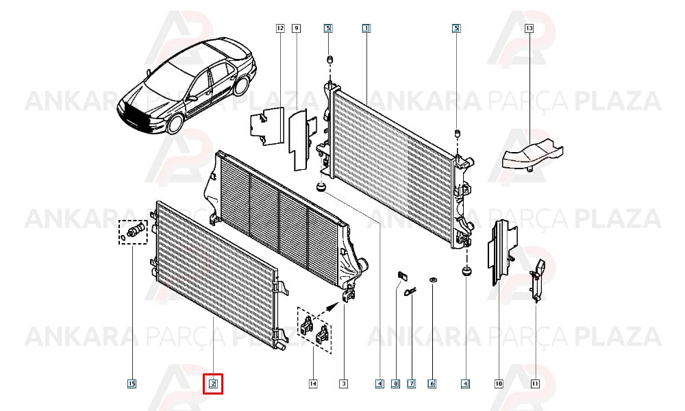 Klima Radyatörü Kondenser Renault Laguna 2, Vel Satis
