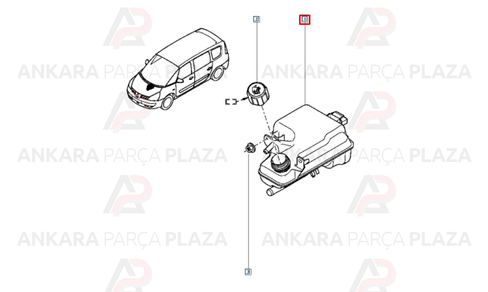 Genleşme Şişesi Radyatör Ek Deposu Espase 4 8200339746