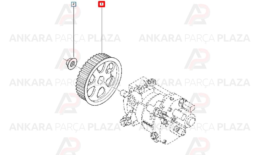 Mazot Pompa Kasnağı 1.5K9K Clio Kangoo Logan Megane 2 8200342593
