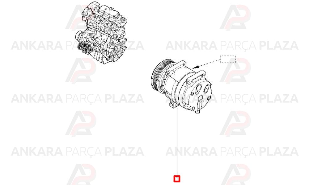 Klima Kompresörü Laguna 2 1.9 Dci F9Q 8200343375