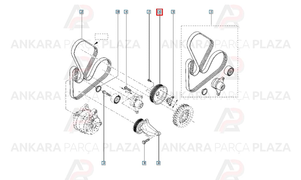 Direksiyon Pompa Kasnağı Trafic 2 2.0 Dci M9R 8200357347