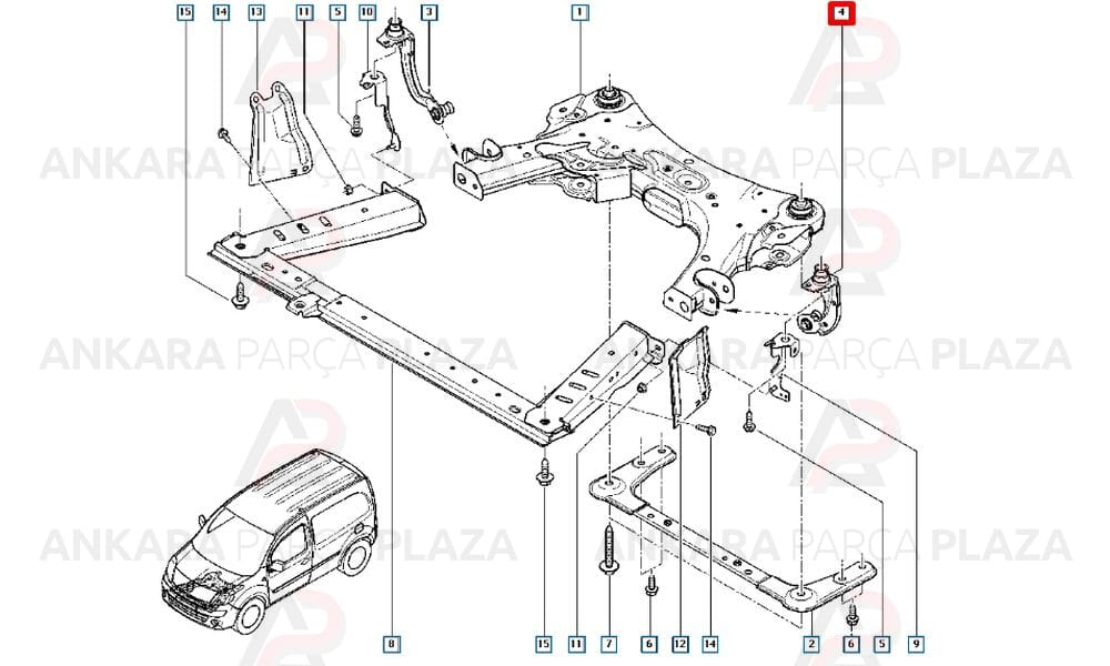 Motor Beşik Takozu Sol Kangoo 3