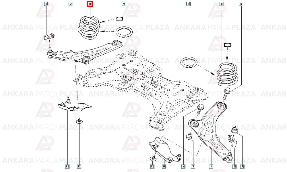Helezon Yayı Ön Laguna 1.9 Dcı