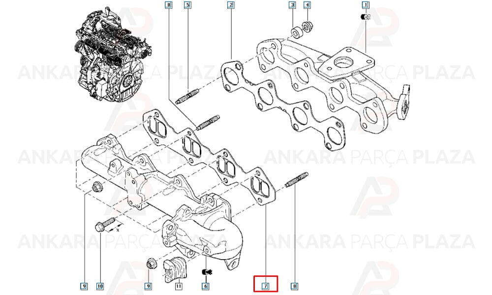 Master 3 2,3Dcı Trafic 2.0 Dcı Emme Manifold Contası Nbr Kaplı Oto Conta