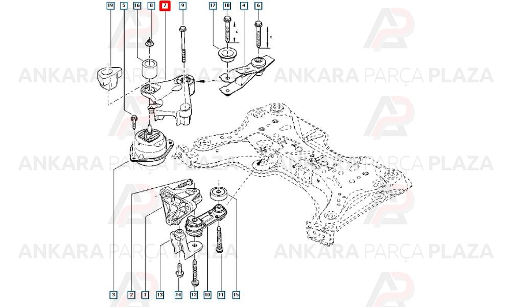 Motor Takoz Burcu Laguna 2 1.9 Tdı F9Q