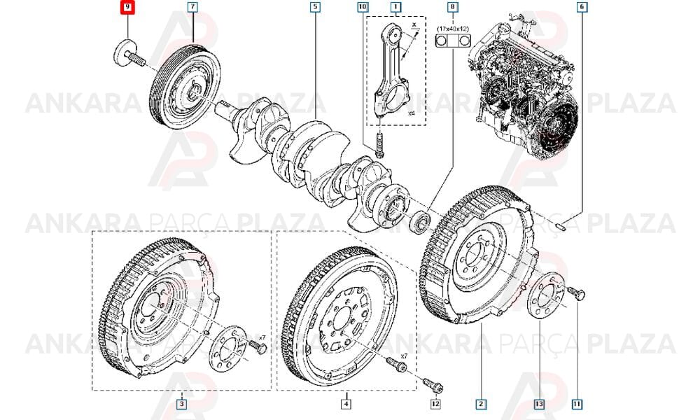 Krank Civatası Clio 3 Megane 3 Fluence Laguna 3 1.6 16. K4M 8200367922