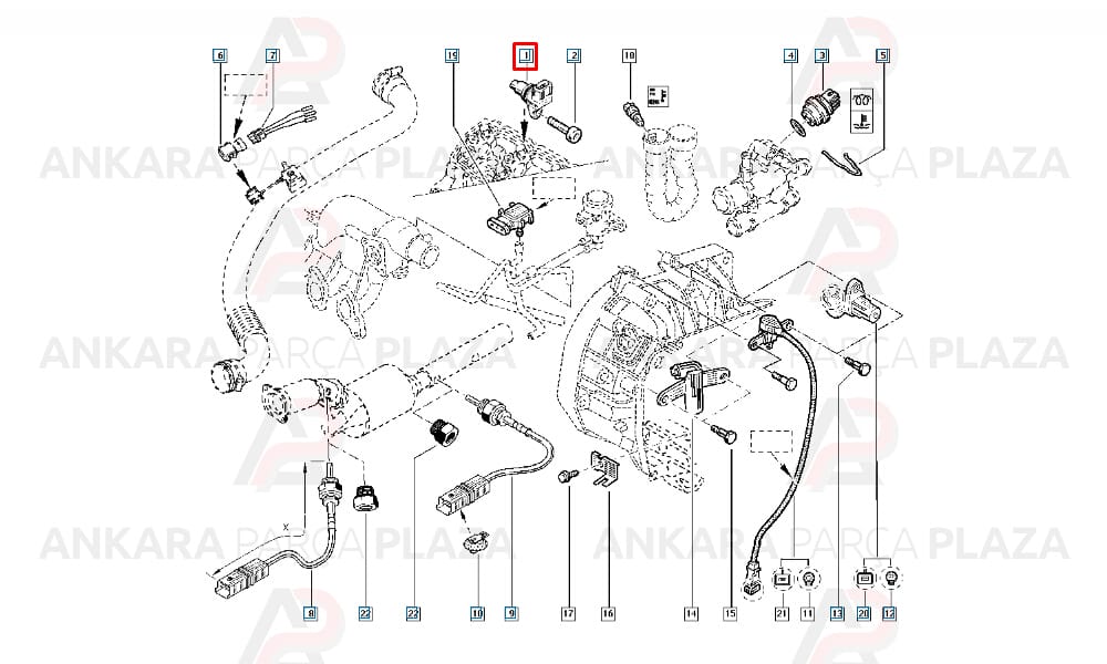 Renault Clio, Megane, Laguna, Kango Eksantirik Mil Sensörü Bosch