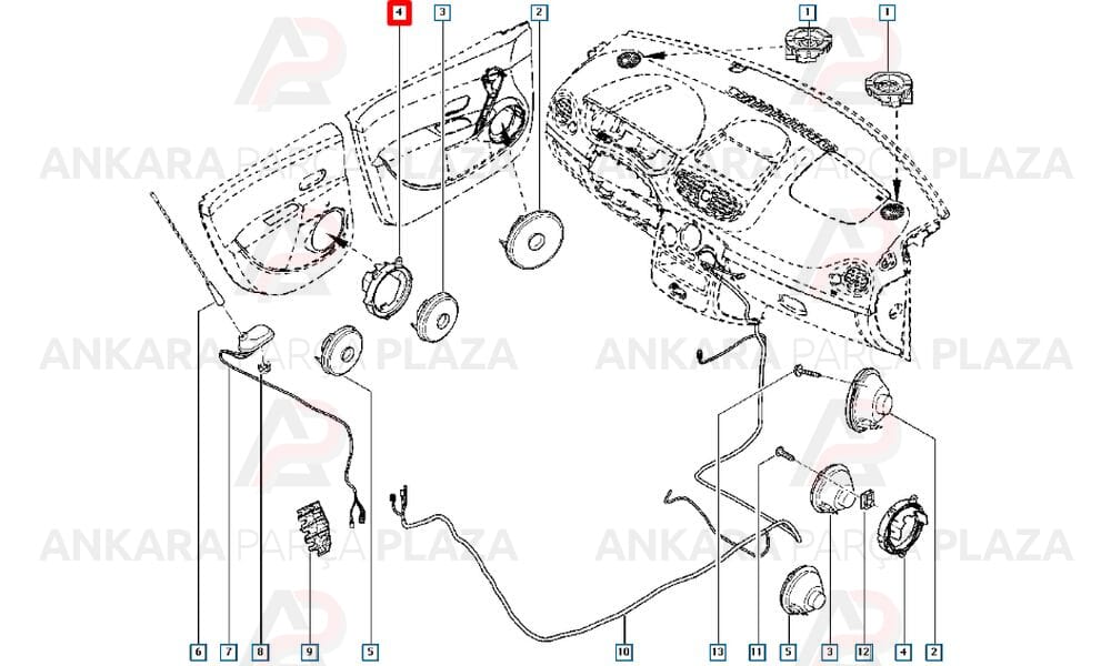 Hoparlör Yuvası Twingo 2-Clio 3 8200372738