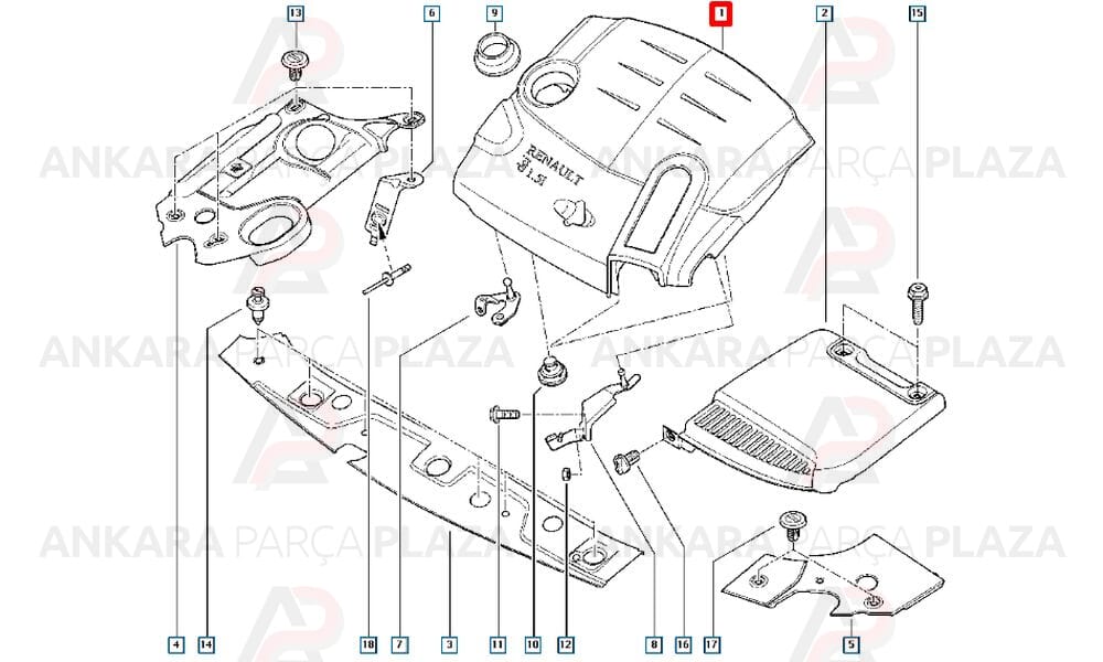 Renault Clio Hb 09 - 12 Motor Üst Kapağı 1.5 Dcı 8200383342