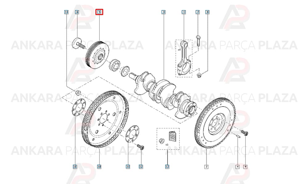 Krank Kasnağı 6 Kanal Kit Clio, Megane 1.4 - 1.6 16V K4M
