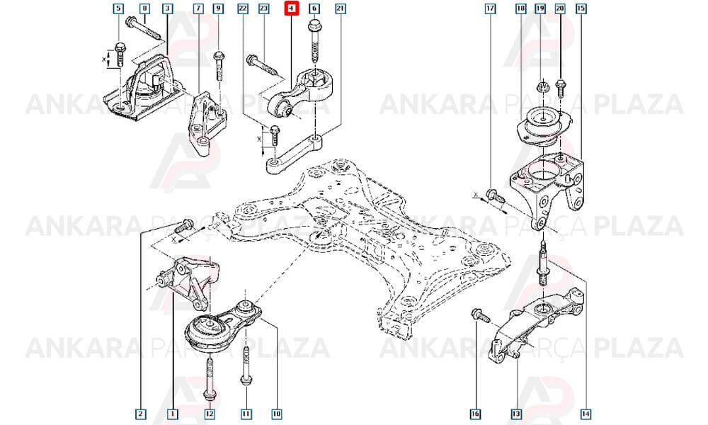 Motor Takozu Arka Trafic 2 2.0Dcı