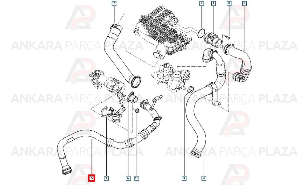 Clio Symbol 1.5 Turbo Borusu 2009-2012 Orijinal 8200405238