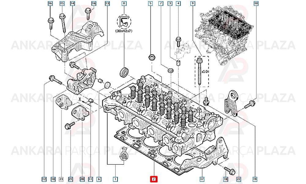 Laguna Master 2 Espace 3 2.2Dci Silindir Kapak Contası Çok Katlı Çelik Royal