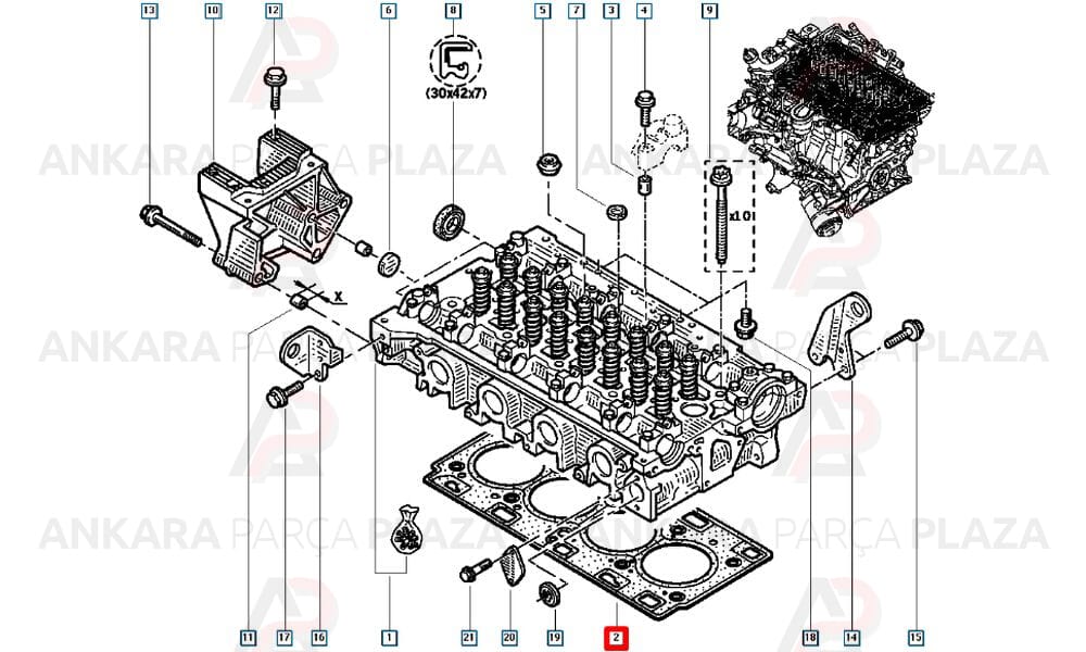 Silindir Kapak Contası Renault Master 2.5Dcı G9U