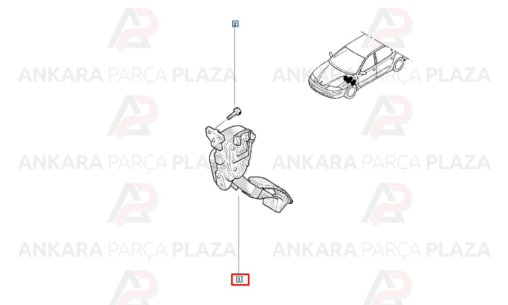 Laguna 2 Gaz Pedalı 8200415818
