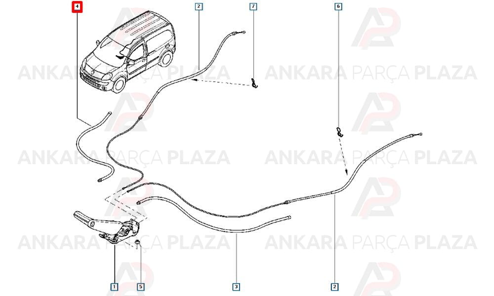 Kangoo 3 El Freni Teli Klavuzu 8200419845