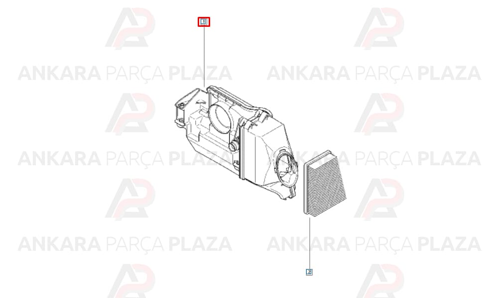 Hava Filtre Kabı Laguna Megane 1.6 16V 8200420862 8200023599