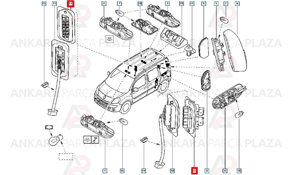 Sürgülü Kapı Kontaktörü Swici Kangoo 3 8200428700