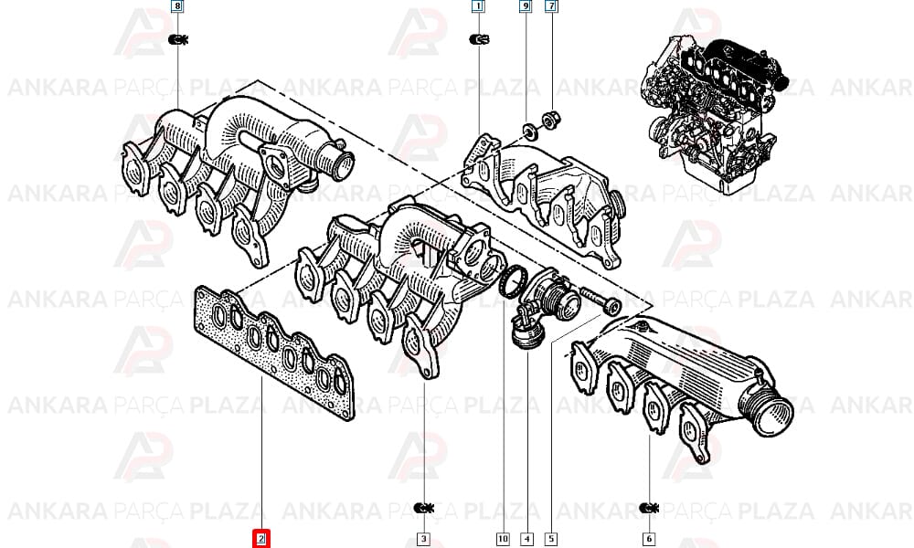 Egzoz Manifold Contası Renault 11 1700 Flash F2N