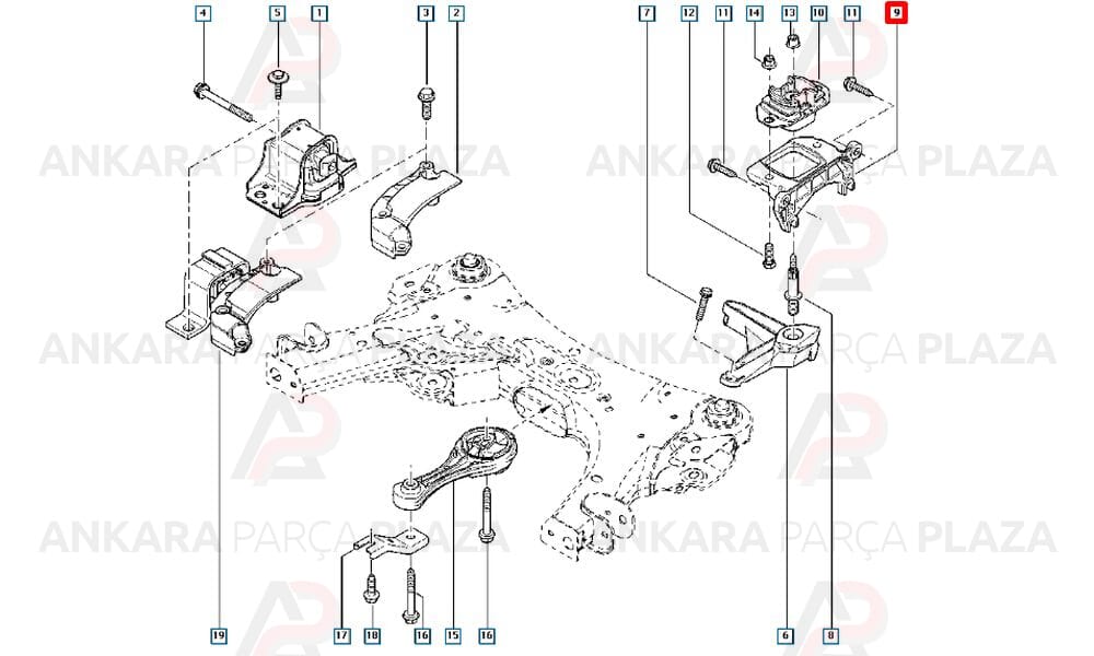 Motor Takozu Sol Kangoo 3 1.5 8200429504