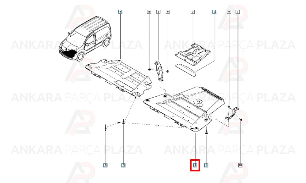 Kangoo 08 - 13 Karter Muhafaza Plastiği 8200431054