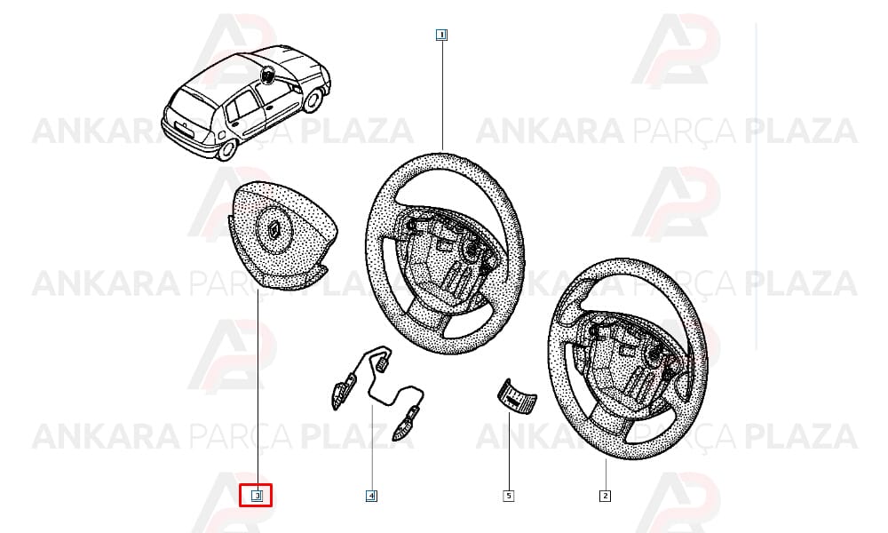 Sürücü Hava Yastığı Clio 2 H.B. 8200432120