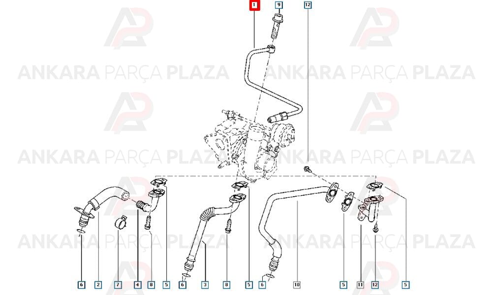 Captur, Clio, Kangoo, Dokker 1.5 Dci Turbo Yağlama Borusu Orijinal 8200435087