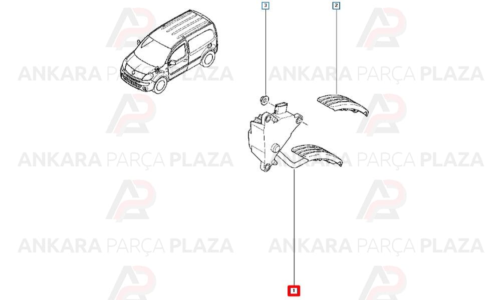 Kangoo 2 - 3 Gaz Pedalı 8200436864