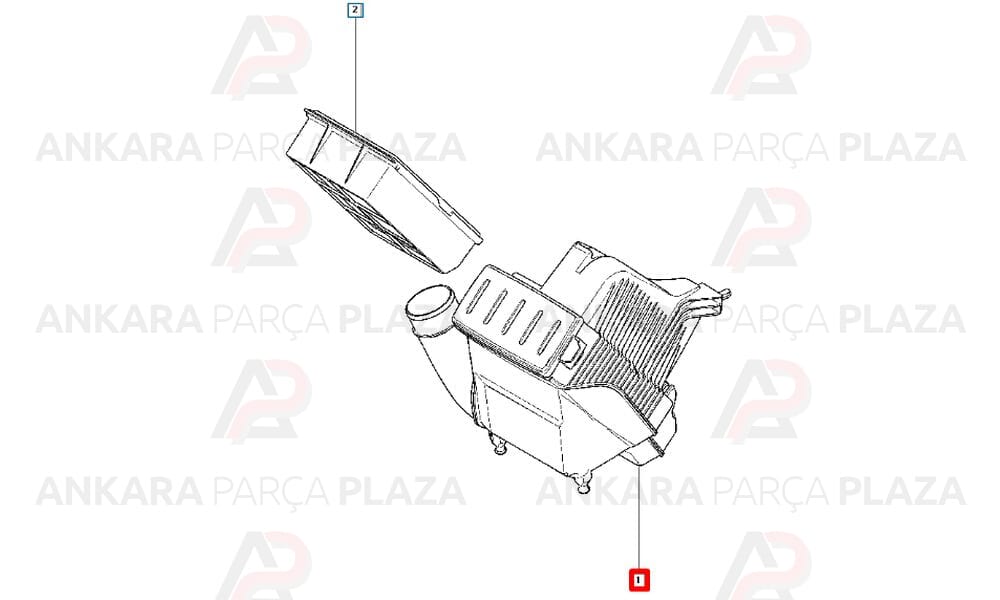 Hava Filtre Kazanı Kabini Clio 3 Yeni 8200437235 8200366976