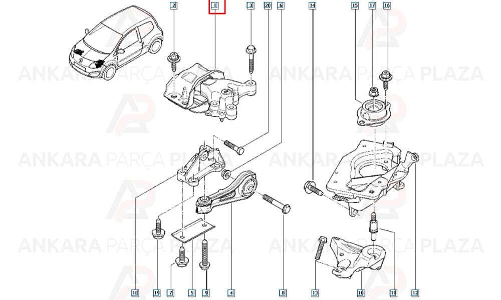 Motor Takozu Renault Twingo 2 1.2