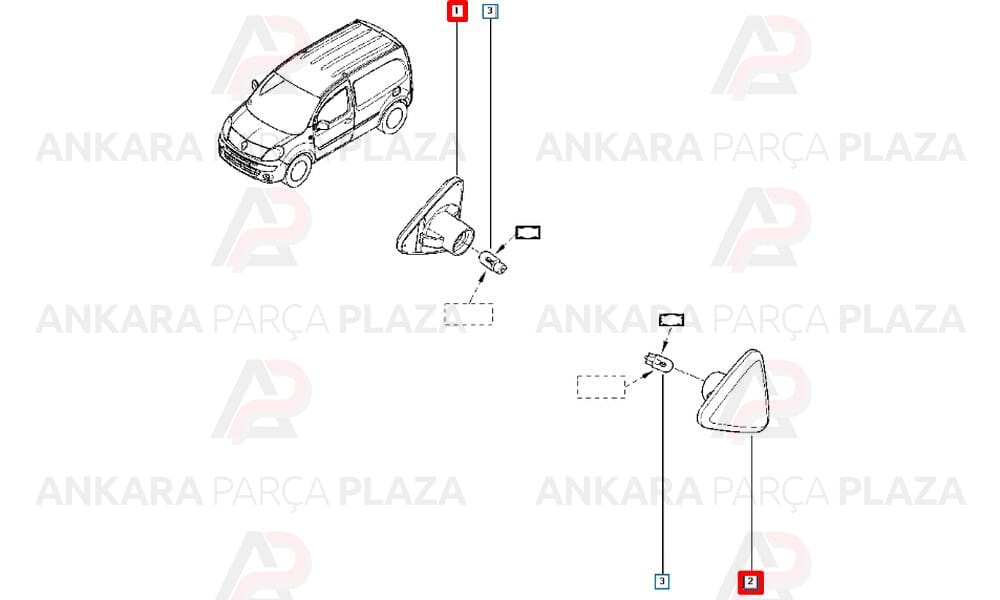 Kangoo 08 13 Ön Çamurluk Sinyali Sağ Sol Aynı Adet Meydan