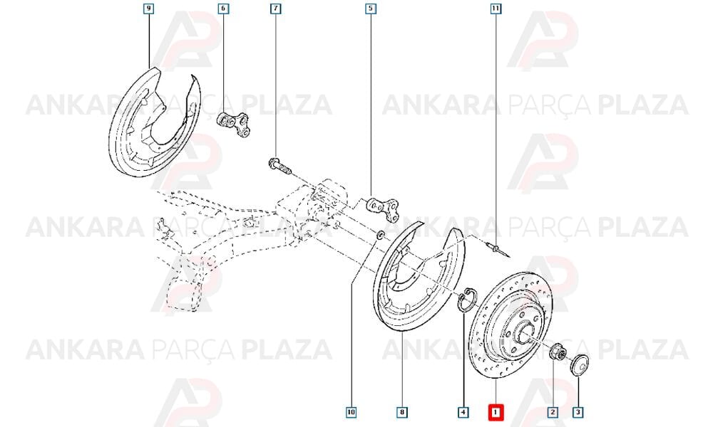 Megane 2 Arka Disk Orijinal 8200443579