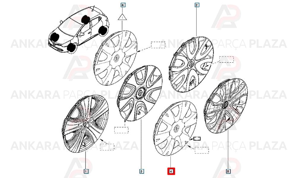 Jant Kapağı Megane 2 15 Jant 8200447464