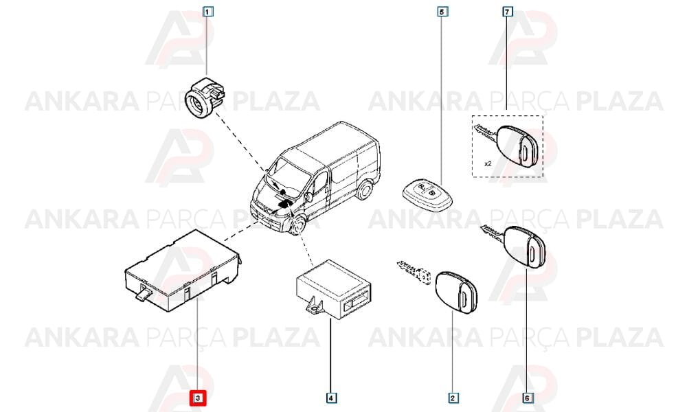 Uch Beyni Decoder Trafic 2 8200461556