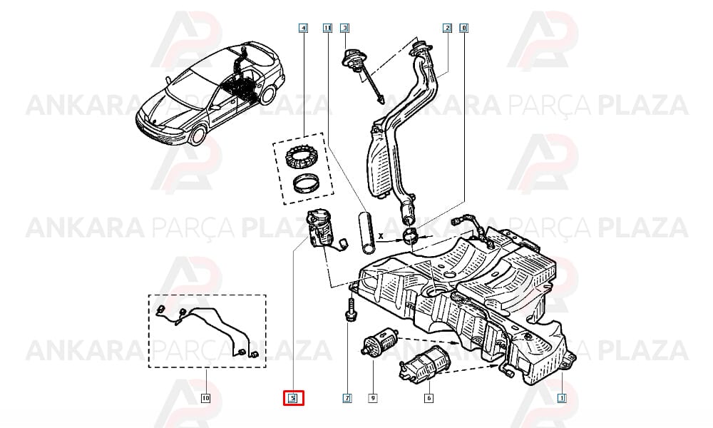 Laguna 2 1.9 Dci Yakıt Depo Şamandırası Orijinal 8200465952