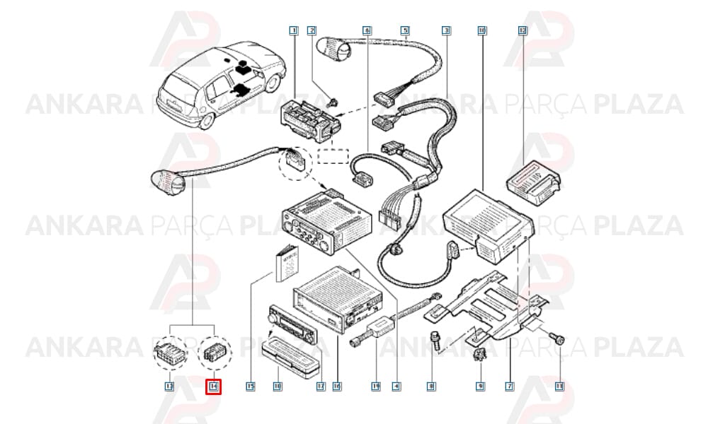 Radyo Kumanda Kolu Clio Kangoo Master 8200467785